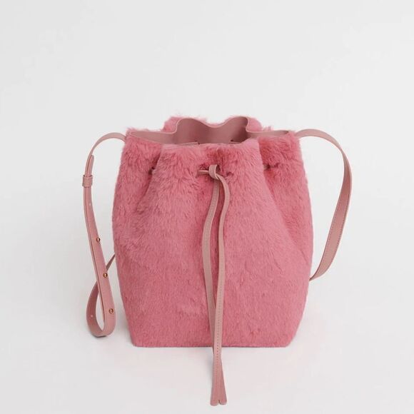 Mansur Gavriel Faux Fur Bucket Bag NWT - Picture 3 of 14